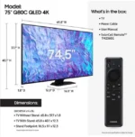 Samsung 65 Inch Q80C Class QLED 4K